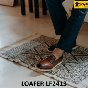 Giày lười nam đế cao su mềm thể thao loafer LF2413 003