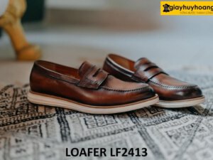 Giày lười nam đế cao su mềm thể thao loafer LF2413 001