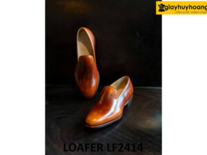 Giày lười nam đế da bò khâu đế goodyear loafer LF2414 004