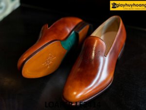 Giày lười nam đế da bò khâu đế goodyear loafer LF2414 003