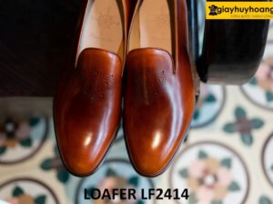 Giày lười nam đế da bò khâu đế goodyear loafer LF2414 001