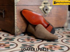 Giày lười nam da lộn không họa tiết loafer LF2416 004