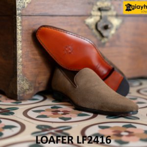 Giày lười nam da lộn không họa tiết loafer LF2416 004