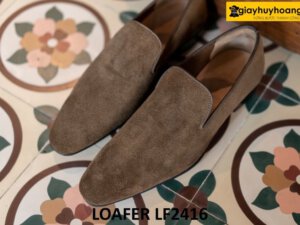 Giày lười nam da lộn không họa tiết loafer LF2416 001