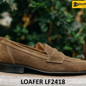 Giày lười nam da lộn đế mỏng thời trang loafer LF2418 003