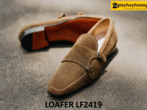 Giày da lộn nam có khóa monkstrap loafer LF2419 004