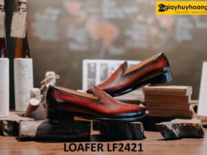 Giày lười nam cao cấp đế khâu goodyear welted loafer LF2421 004