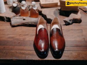 Giày lười nam cao cấp đế khâu goodyear welted loafer LF2421 003