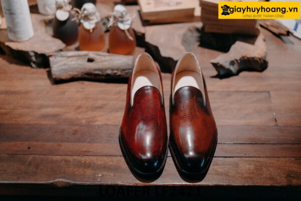 Giày lười nam cao cấp đế khâu goodyear welted loafer LF2421 003