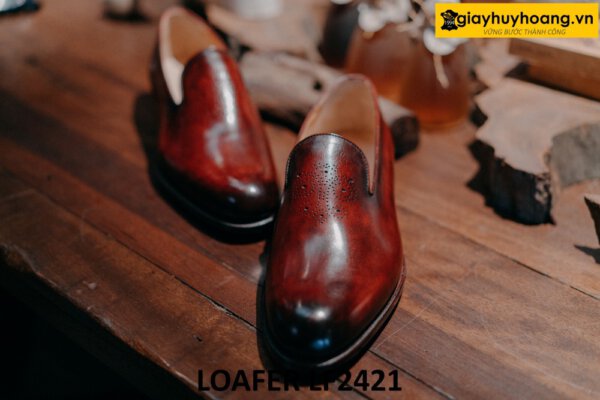 Giày lười nam cao cấp đế khâu goodyear welted loafer LF2421 002