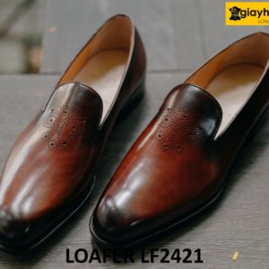 Giày lười nam cao cấp đế khâu goodyear welted loafer LF2421 001