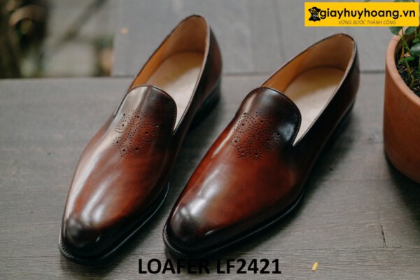 Giày lười nam cao cấp đế khâu goodyear welted loafer LF2421 001