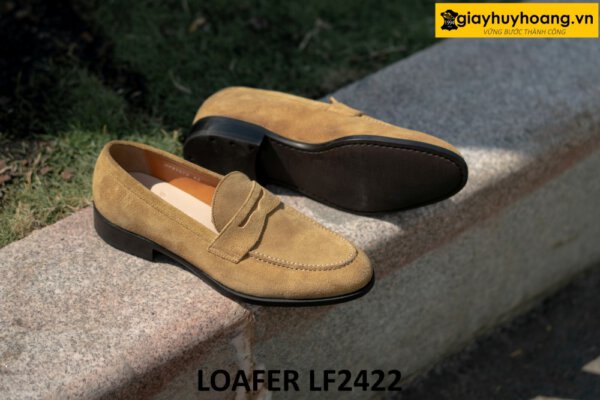 Giày lười nam da lộn đế cao su thời trang loafer LF2422 004