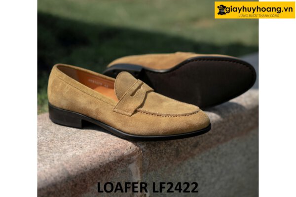 Giày lười nam da lộn đế cao su thời trang loafer LF2422 003