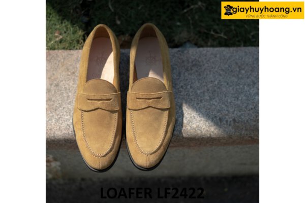 Giày lười nam da lộn đế cao su thời trang loafer LF2422 001