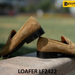 Giày lười nam da lộn đế cao su thời trang loafer LF2422 002