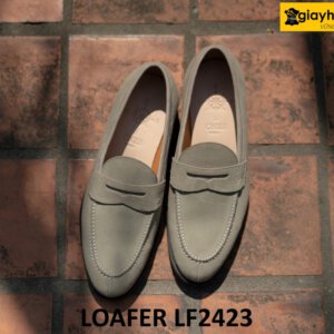 Giày lười nam da lộn màu xám Penny loafer LF2423 001