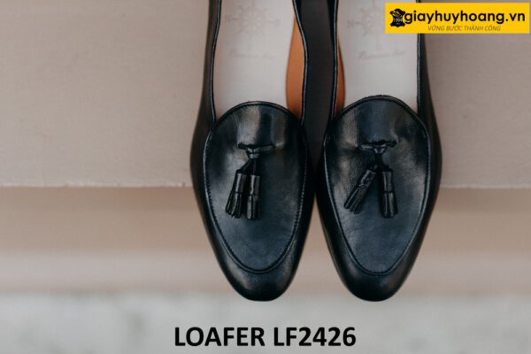 Giày lười nam có chuông da mềm nhăn Loafer LF2426 005