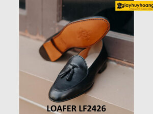 Giày lười nam có chuông da mềm nhăn Loafer LF2426 003