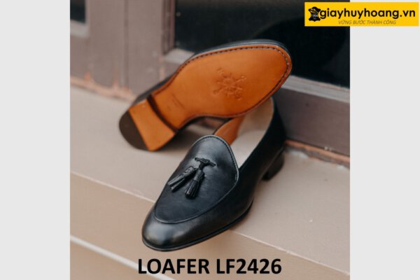 Giày lười nam có chuông da mềm nhăn Loafer LF2426 003