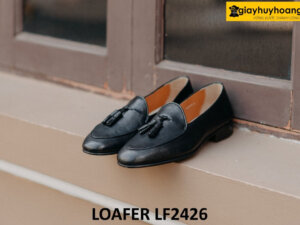 Giày lười nam có chuông da mềm nhăn Loafer LF2426 001