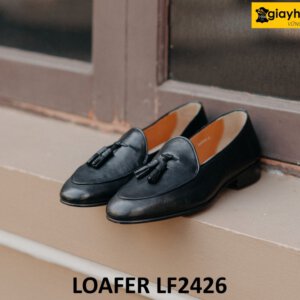 Giày lười nam có chuông da mềm nhăn Loafer LF2426 001
