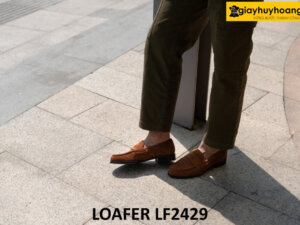 Giày da lộn nam màu bò nam tuyệt đẹp loafer LF2429 005