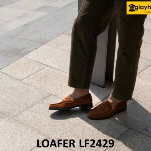 Giày da lộn nam màu bò nam tuyệt đẹp loafer LF2429 005