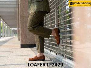 Giày da lộn nam màu bò nam tuyệt đẹp loafer LF2429 004