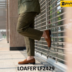 Giày da lộn nam màu bò nam tuyệt đẹp loafer LF2429 004