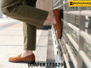 Giày da lộn nam màu bò nam tuyệt đẹp loafer LF2429 003