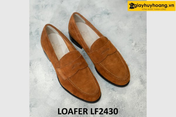Giày da lộn nam màu bò nam tuyệt đẹp loafer LF2429 007