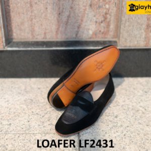 Giày da lộn nam màu đen phong cách loafer LF2428 007