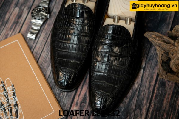 Giày lười nam da cá sấu cao cấp loafer LF2432 001