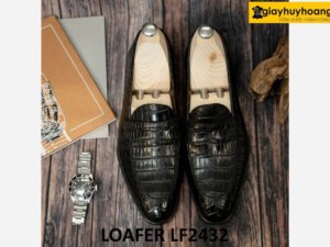 Giày lười nam da cá sấu cao cấp loafer LF2432 004