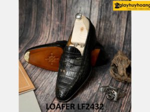Giày lười nam da cá sấu cao cấp loafer LF2432 003