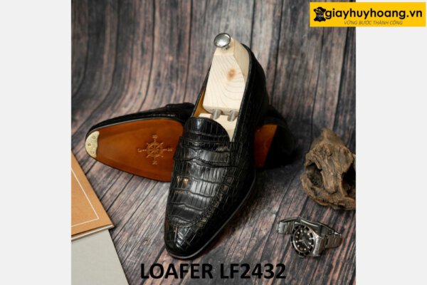 Giày lười nam da cá sấu cao cấp loafer LF2432 003