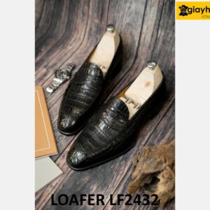 Giày lười nam da cá sấu cao cấp loafer LF2432 002