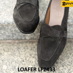 Giày lười nam da lộn màu đen chính hãng loafer LF2433 004