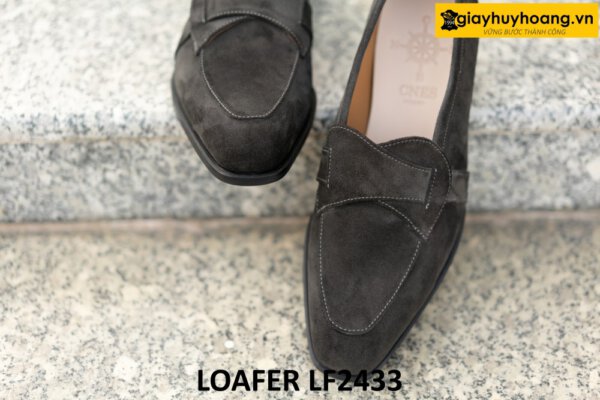 Giày lười nam da lộn màu đen chính hãng loafer LF2433 004