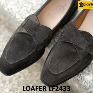 Giày lười nam da lộn màu đen chính hãng loafer LF2433 003