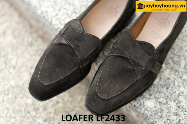 Giày lười nam da lộn màu đen chính hãng loafer LF2433 003