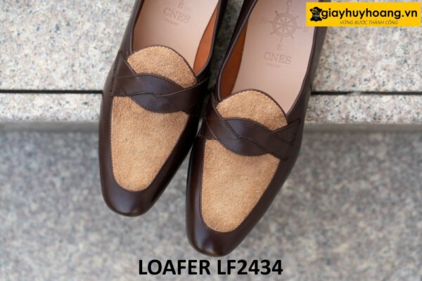 Giày lười nam màu nâu trẻ trung phong cách loafer LF2434 01