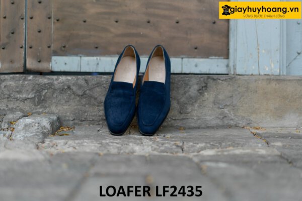 Giày lười nam da lộn đẹp chính hãng cao cấp loafer LF2435 005