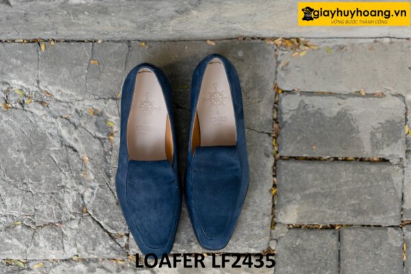 Giày lười nam da lộn đẹp chính hãng cao cấp loafer LF2435 001