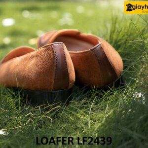 Giày lười da lộn trẻ trung cho nam đế khâu chỉ loafer LF2439 002