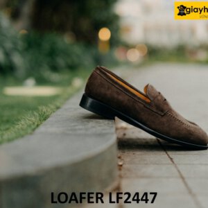 Giày lười nam da lộn đẹp phối quần tây kaki loafer LF2447 004