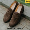 Giày lười nam da lộn đẹp phối quần tây kaki loafer LF2447 001