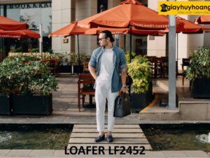 Giày lười nam da đan xen thủ công loafer LF2452 005