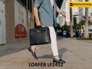Giày lười nam da đan xen thủ công loafer LF2452 004